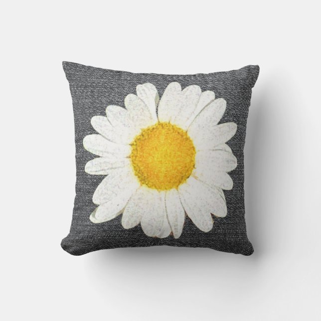 Coussin Baise élégante en gris foncé, blanc et jaune (Recto)
