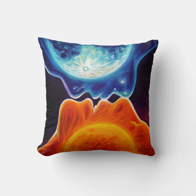 Coussin Baiser de soleil et de lune (Recto)