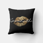 Coussin Baiser en or de Faux Parties scintillant (Verso)