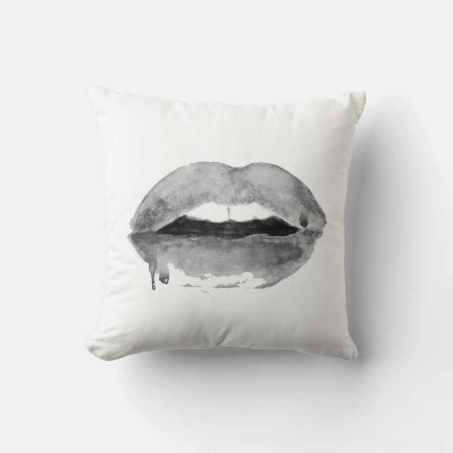 Coussin Baiser noir et blanc (Recto)