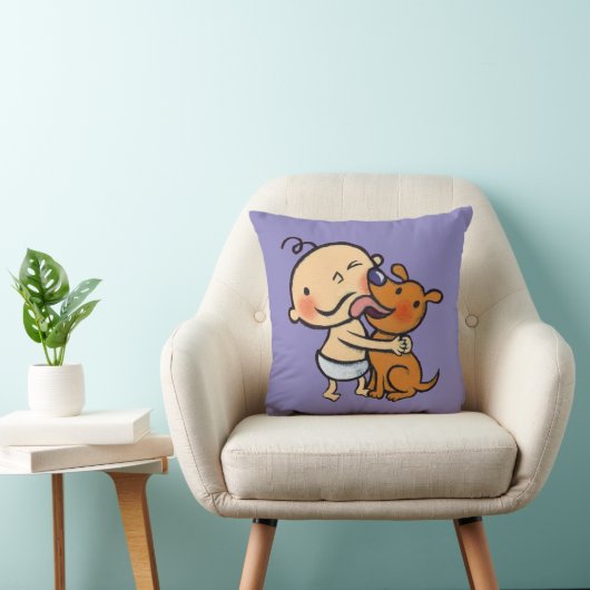 Coussin Baisers de chiot pour le bébé (Chaise)
