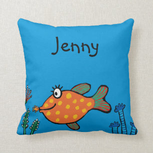 Coussin Baisers de poissons de maman et de bébé