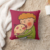 Coussin Baisers roses de rouge à lèvres de grand-maman (Couverture)