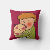 Coussin Baisers roses de rouge à lèvres de grand-maman (Verso)