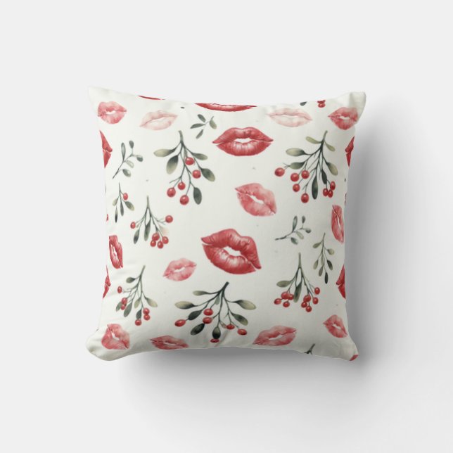 Coussin Baisers sous le gui (Recto)