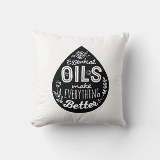 Coussin Baisse d'huile essentielle noire