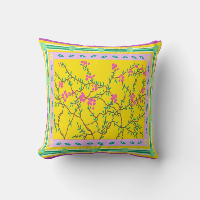 Coussin Baja Bougainvillea Lance Pillow (Recto)