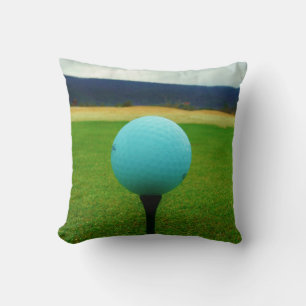 Coussin Bal de golf blanc sur un terrain de golf de montag