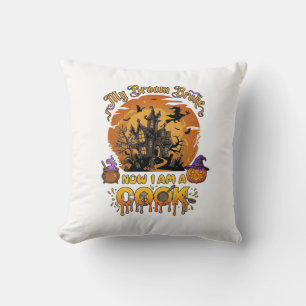 Coussin Balai Brisé Cuisine Maison Hantée Chaudron d'Hallo