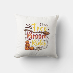 Coussin Balais Gratuits Promenades Halloween Citrouilles C