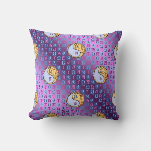 Coussin Balance & Coq de Feu (Recto)