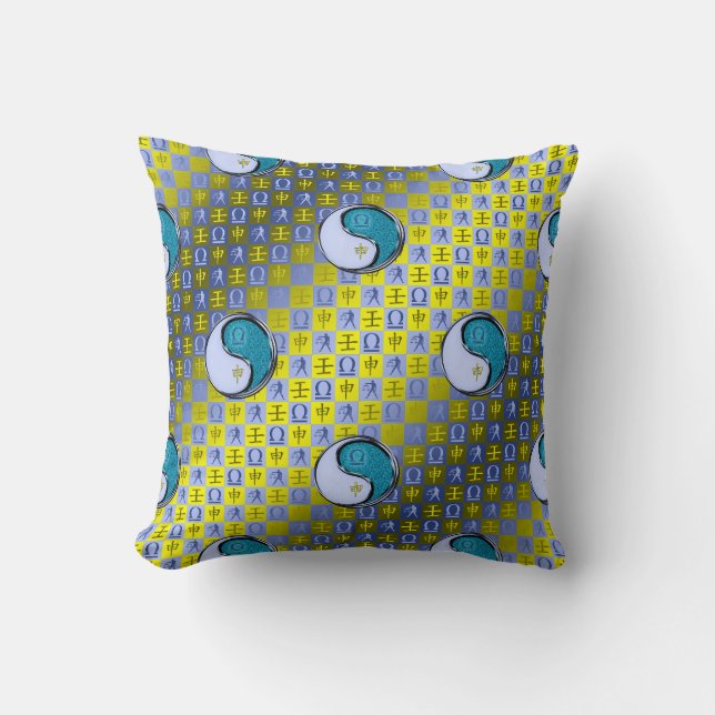 Coussin Balance & Singe d'Eau (Recto)