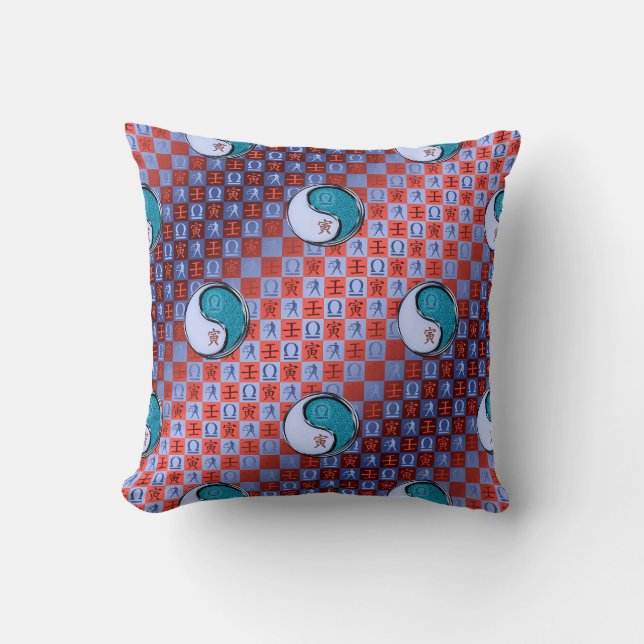 Coussin Balance & Tigre d'eau (Recto)