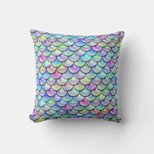 Coussin Balances de sirène à bulle arc-en-ciel tombée
