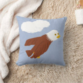 Coussin Bald Eagle Whimsical Cartoon Art (Couverture)