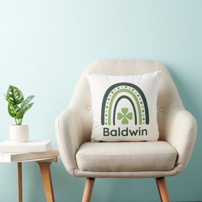 Coussin Baldwin Clover Boho arc-en-ciel (Chaise)