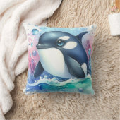 Coussin Baleine à l'aquarelle (Couverture)