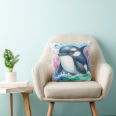 Coussin Baleine à l'aquarelle (Chaise)