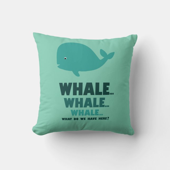 Coussin Baleine, baleine, baleine… (Recto)