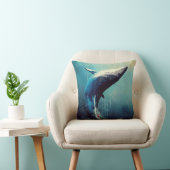 Coussin Baleine Bleue Baleine Bleue Animale Découverte Ave (Chaise)