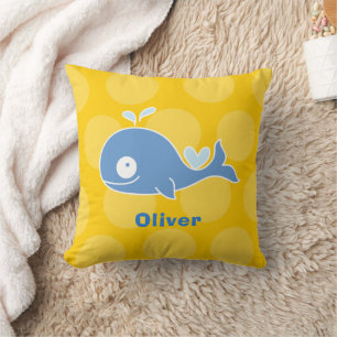 Coussin Baleine Bleue Mignonne Décoration de Chambre pour 