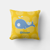 Coussin Baleine Bleue Mignonne Décoration de Chambre pour (Recto)