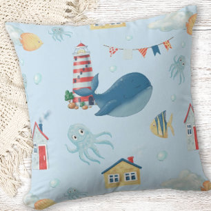 Coussin Baleine nautique