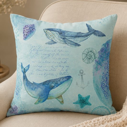 Coussin Baleine nautique
