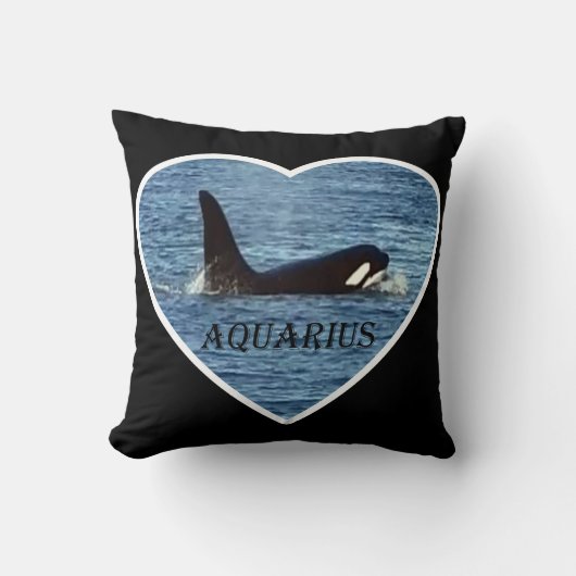 Coussin Baleine Orque Personnalisable Aquarius (Recto)