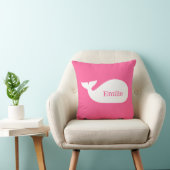 Coussin Baleine rose Whimsical Personnalisée Enfants (Chaise)