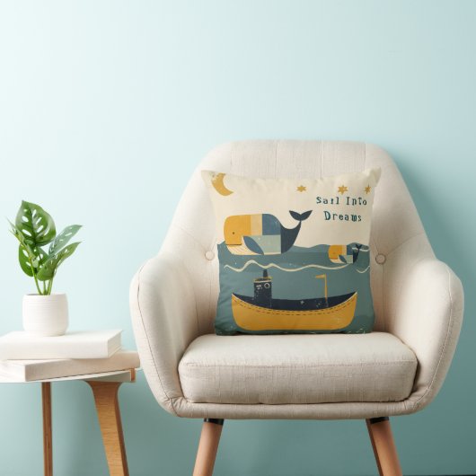 Coussin Baleines de la marée lunaire (Chaise)