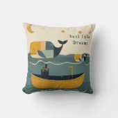 Coussin Baleines de la marée lunaire (Recto)