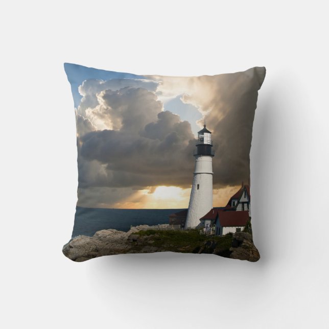 Coussin Balise phare pittoresque (Recto)