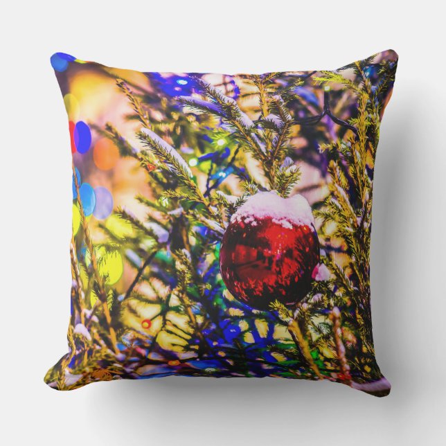 Coussin Ball rouge Noël (Recto)