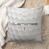 Coussin Balle de golf avec texte et numéro personnalisés (Couverture)