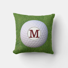 Coussin Balle de golf Monogramme Golfeur Verts Gazon