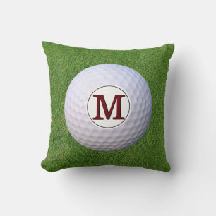 Coussin Balle de golf Monogramme Golfeur Verts Gazon