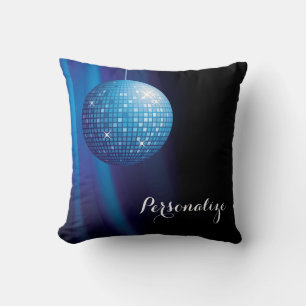 Coussin Balle disco bleue personnalisée glamour