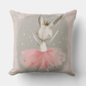 Coussin Ballerina Bunny, Lapin Tutu Rose (Recto)