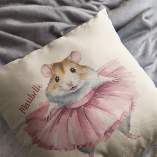 Coussin Ballerina Hamster Girls Personnalisées
