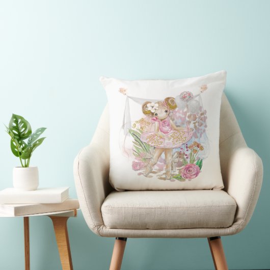 Coussin Ballerina Whimsical Birds Nom Florals (Chaise)