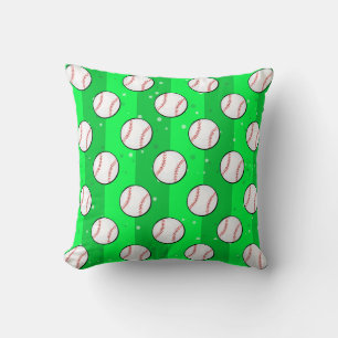 Coussin Balles de baseball - Motif sans couture sur un cha
