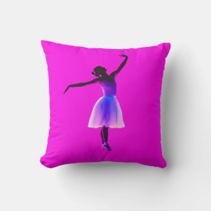 Coussin Ballet Ballerina Pose Violet brillant Couleurs