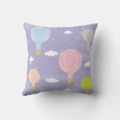 Coussin Balloirs à air chaud Pastel Purple Rose Peach (Verso)