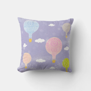Coussin Balloirs à air chaud Pastel Purple Rose Peach