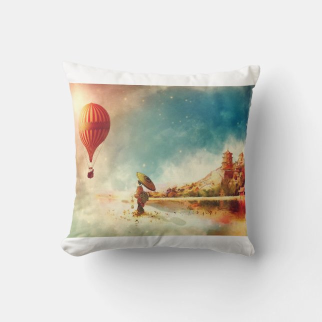 Coussin Ballon à air chaud au Japon (Recto)