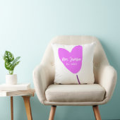 Coussin Ballon coeur rose Mme ajouter nom est. Ajouter ann (Chaise)