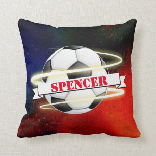 Coussin Ballon de football cosmique personnalisé