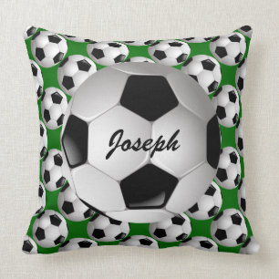 Coussin Ballon de football personnalisé sur le motif du