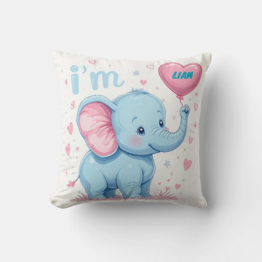 Coussin Ballon Éléphant bébé (Recto)